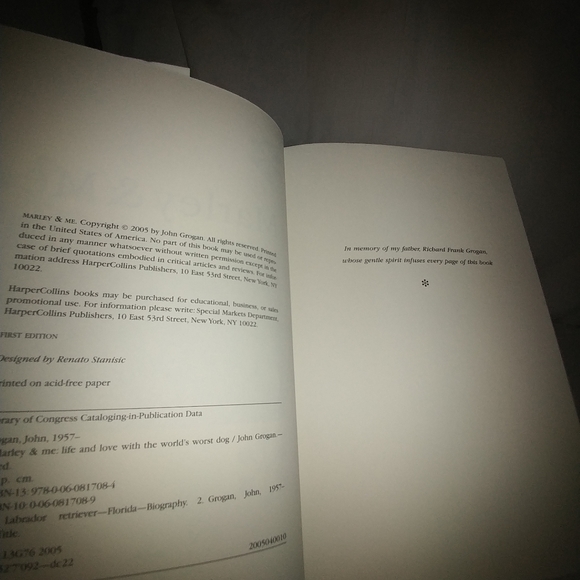 Marley & Me by John Grogan 2005 Hardcover GC - Picture 5 of 7